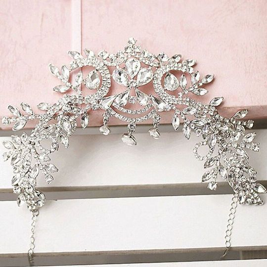 Bridal Accessories Headpiece Forehead Crystals Silver Gold or Rose Gold Bride Wedding Myrto