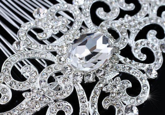 Beautiful Elegant Bridal Hair Comb Art Deco Vintage Swarovski Crystals 10 X 5.5 Cm Bonnie