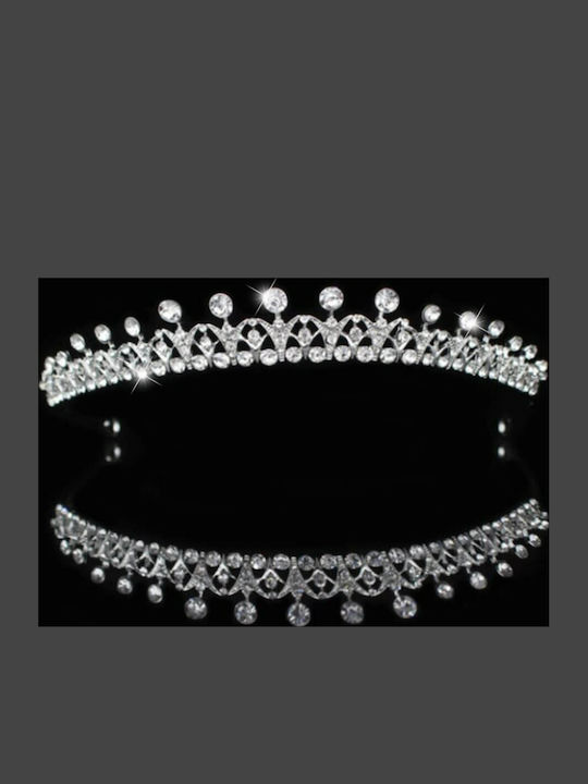 Silver-Plated Beautiful Vintage Design Bridal Wedding Tiara Shiny Crystals Heavenly