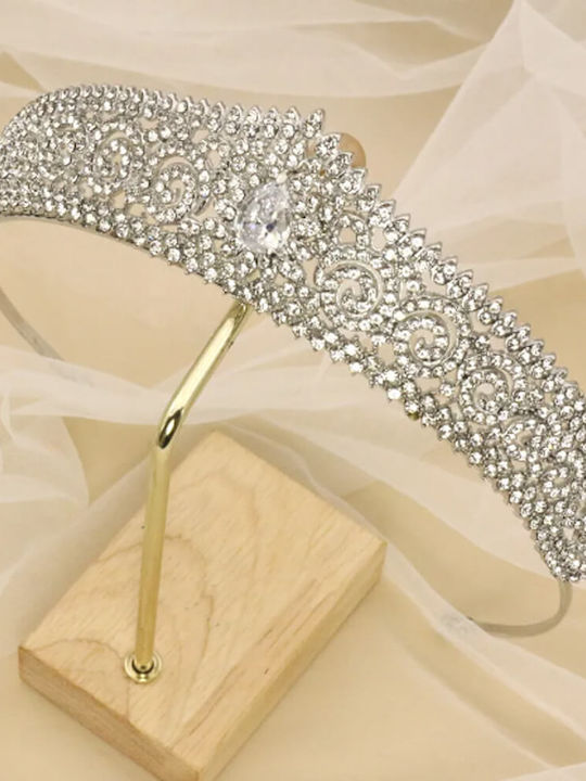 Lampenbrauttiara Kristalle Goldfarben Handgefertigt Justina