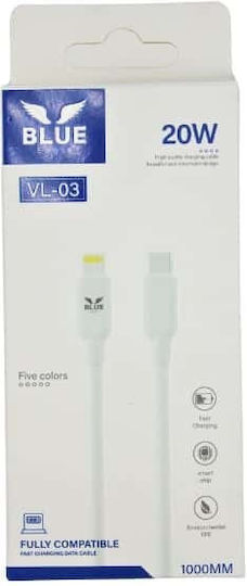 Blue Eagle Vl-03 Fast Charging Data Cable 20w Lightning Type C Black