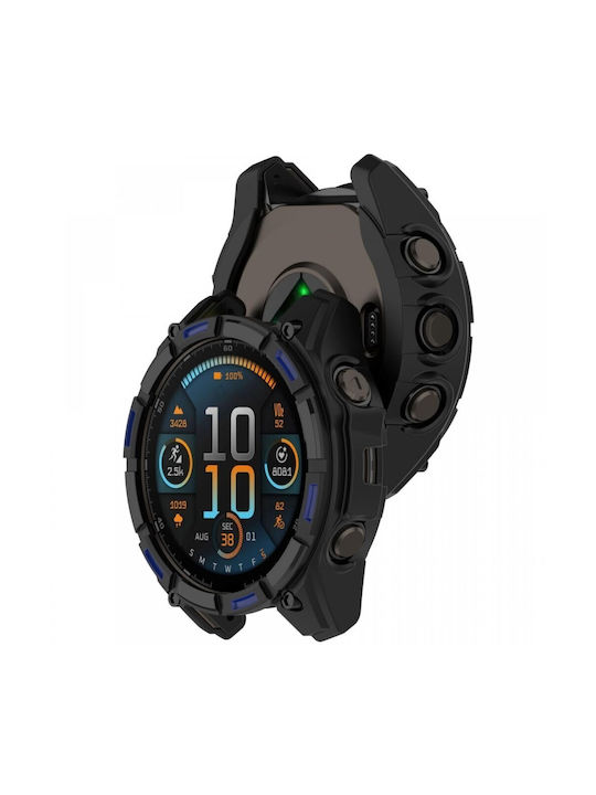 Silikonhülle Black/Blue für Garmin Fenix 8 (47 mm)