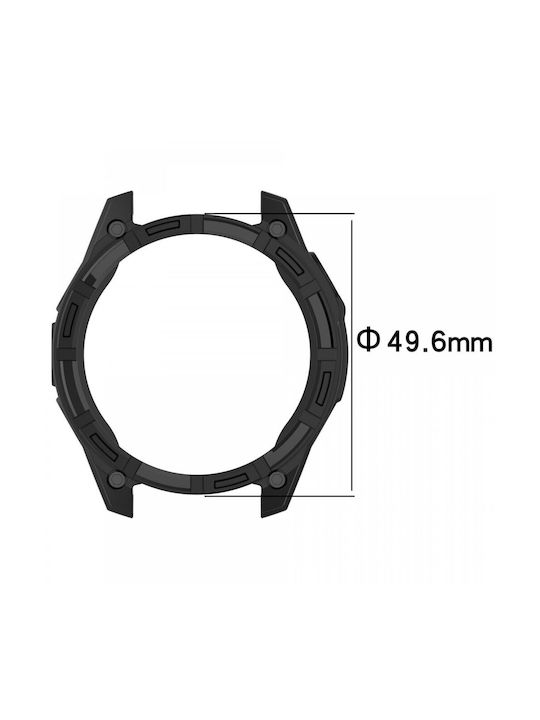 Carcasă de Silicon Black/Red pentru Garmin Fenix 8 (47 mm)