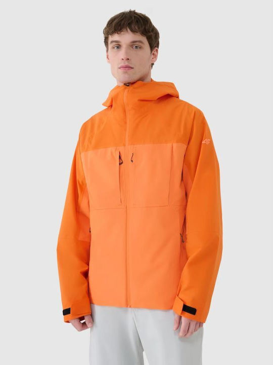 Trekking Winter Jacke Hardshell Wasserdicht und Winddicht Orange