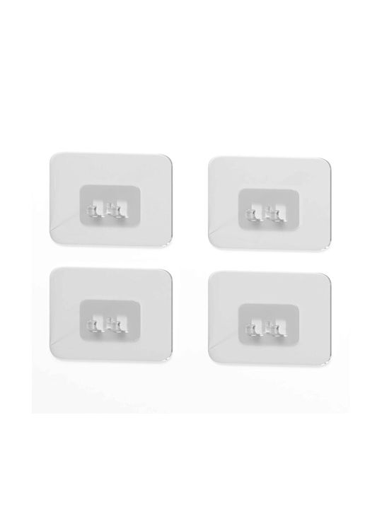 Femmit Wall Hanger 6 Hooks Self-Adhesive & Screws Metal Black