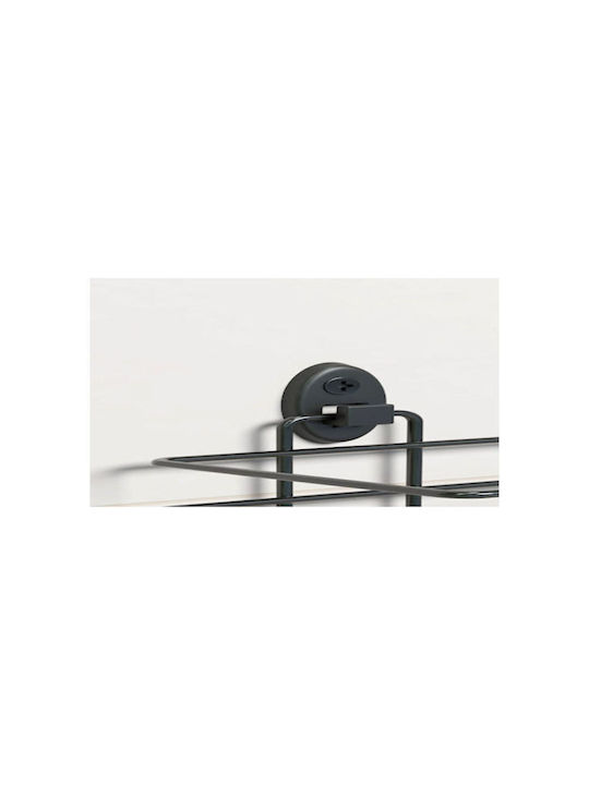 Femmit Wall Hanger 6 Hooks Self-Adhesive & Screws Metal Black