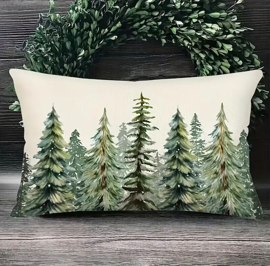 By Queen Limited Festive Edition Μαξιλαροθήκη Winter Forest Serenity 50x30εκ
