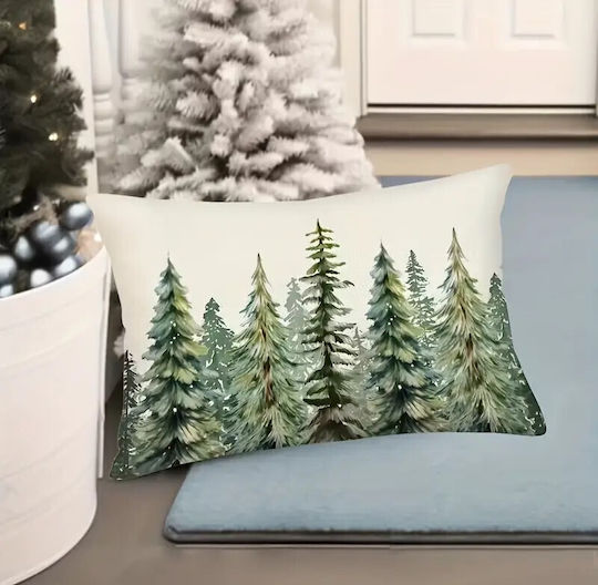 By Queen Limited Festive Edition Μαξιλαροθήκη Winter Forest Serenity 50x30εκ