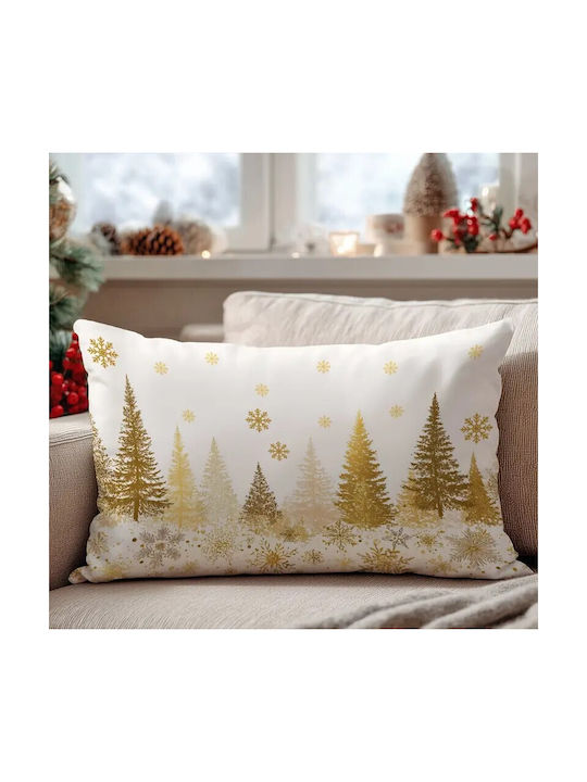 By Queen Limited Festive Edition Μαξιλαροθήκη Χρυσαφένιο Δάσος 50x30εκ
