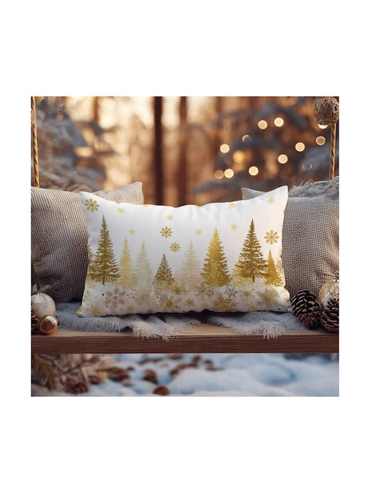 By Queen Limited Festive Edition Μαξιλαροθήκη Χρυσαφένιο Δάσος 50x30εκ