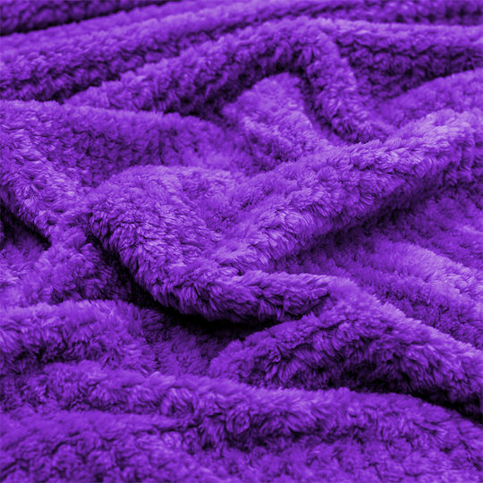 Lino Home Napnest Fleece Blanket Double 220x240cm Purple