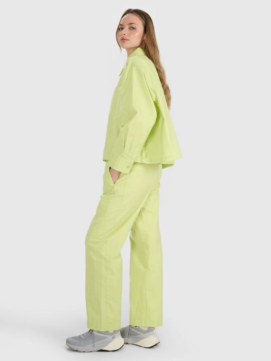 Damen Stoff Hose in Lockere Passform Grün