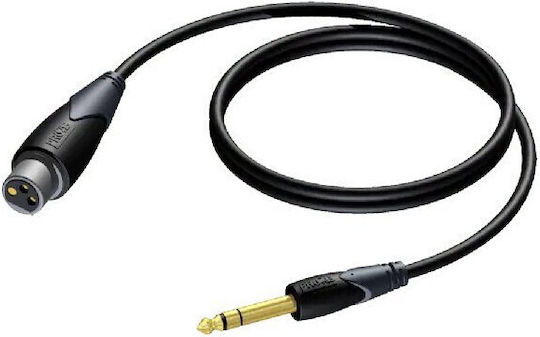 Procab Cable XLR female - 6.3mm male Μαύρο 1.5m CLA723/1.5
