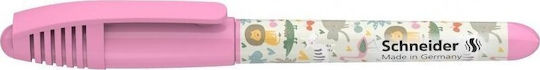 Schneider Fountain Pen Medium Pink Plastic with Pink Ink