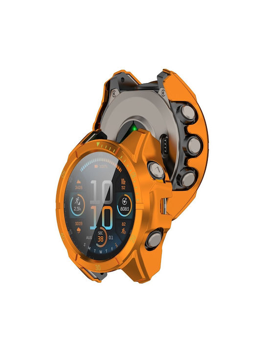 Пластмасов Калъф със Стъкло Orange/Green за Garmin Fenix 8 Solar (51mm)