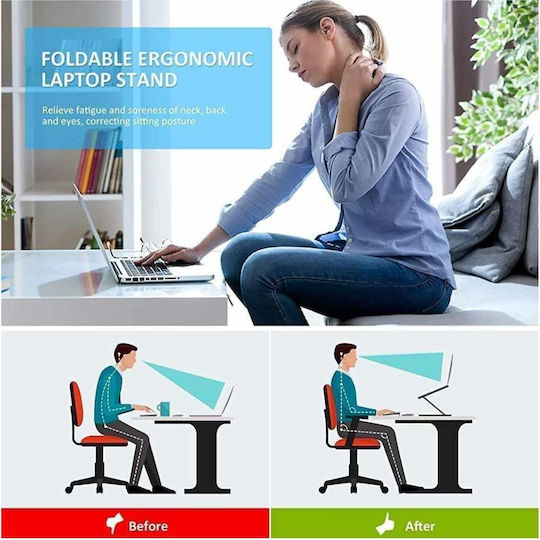 Uncle George Βάση Στήριξης για Laptop έως 16" Ασημί 01.05.03-0004