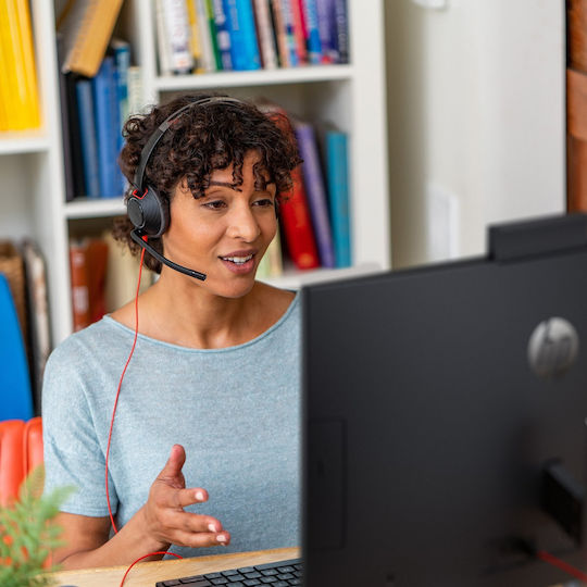 Plantronics Blackwire 5210 USB-C On Ear Multimedia Ακουστικά με μικρόφωνο
