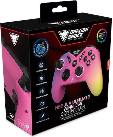Dragonshock Nebula Ασύρματο Gamepad για Switch Ροζ