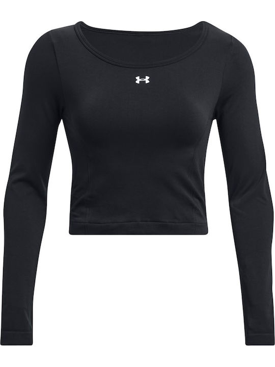 Under Armour Seamless Γυναικεία Ισοθερμική Μακρυμάνικη Μπλούζα Μαύρη