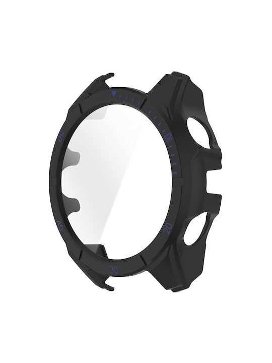 Πλαστική Θήκη με Τζαμάκι Black/Blue για Garmin Fenix 8 Solar (51mm)