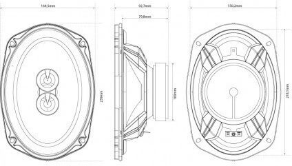 MTX Σετ Ηχεία Αυτοκινήτου 6x9" με 80W RMS (3 Δρόμων)