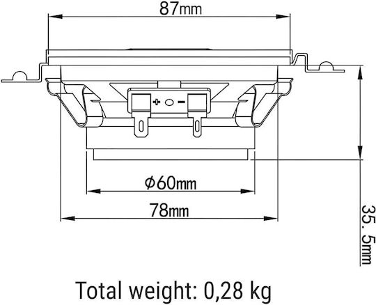 Alpine Σετ Ηχεία Αυτοκινήτου Ομοαξονικά 3.5" με 20W RMS (2 Δρόμων)