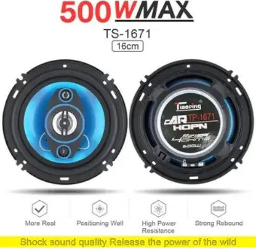 TS-1671 Σετ Ηχεία Αυτοκινήτου 6.5" με 40W RMS (3 Δρόμων)