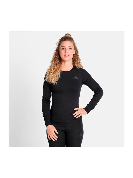 Odlo Active Warm Γυναικεία Ισοθερμική Μακρυμάνικη Μπλούζα Μαύρη