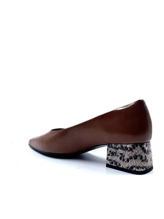 Γόβες Taupe Serpiente