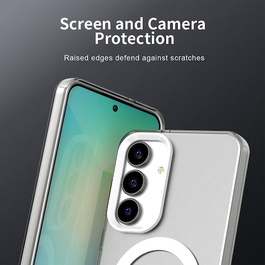Techsuit Candycase Umschlag Rückseite Kunststoff / Silikon Weiß (Galaxy S25 FE)