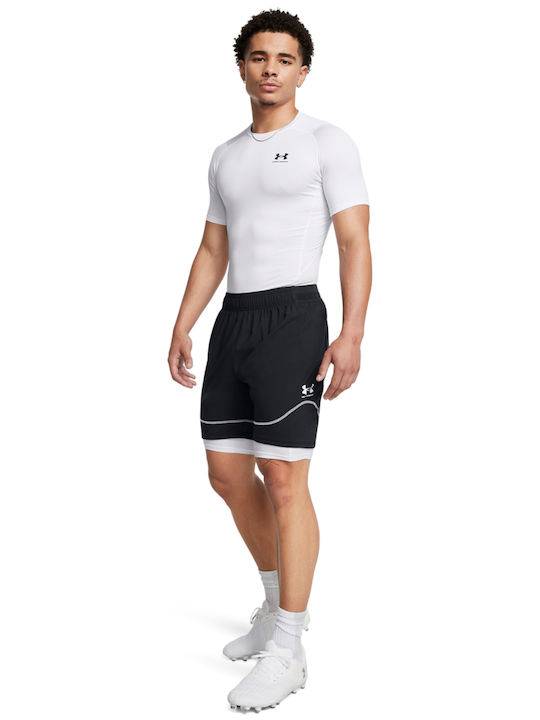 Under Armour HeatGear Ανδρική Ισοθερμική Κοντομάνικη Μπλούζα Compression Λευκή