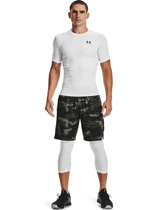 Under Armour HeatGear Ανδρική Ισοθερμική Κοντομάνικη Μπλούζα Compression Λευκή
