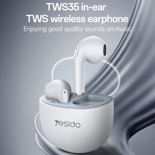 Yesido TWS35 Ohrstöpsel Bluetooth-Freisprecheinrichtung Kopfhörer mit Ladeetui Weiß