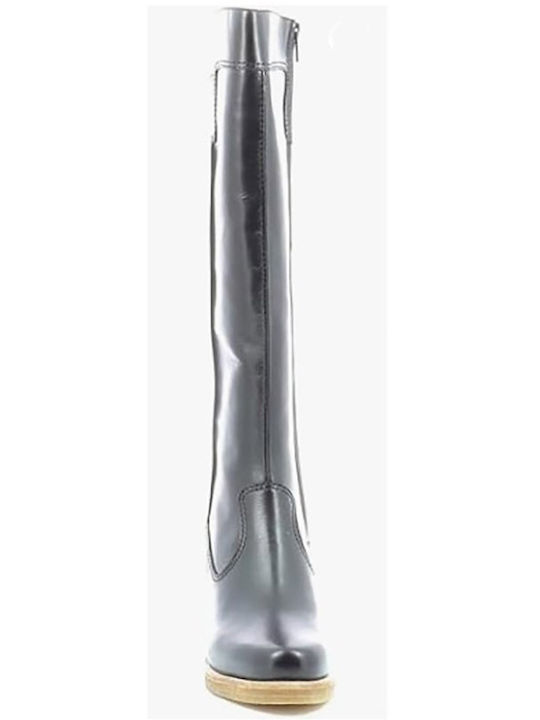 Leder Damenstiefel Schwarz