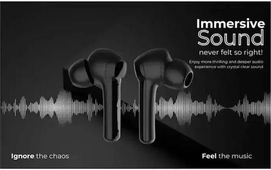 Arrango AC48867 In-ear Bluetooth Handsfree Ακουστικά με Θήκη Φόρτισης Μαύρα