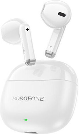 Borofone BW88 In-ear Bluetooth Handsfree Ακουστικά με Θήκη Φόρτισης Λευκά