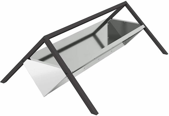 vidaXL Metallische Tierfutterautomat für Schafe mit 10kg Kapazität 111x76x38cm