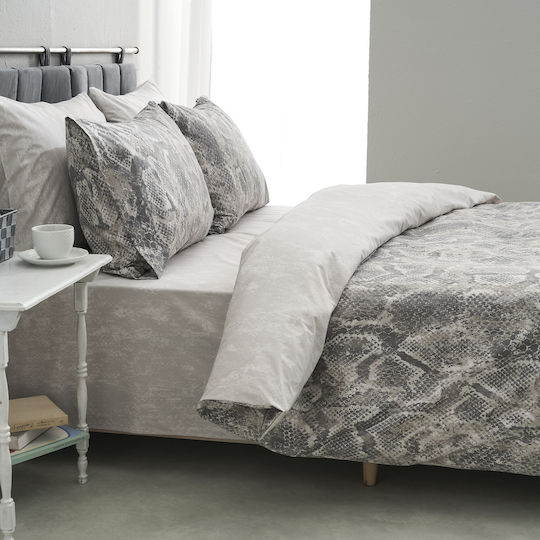 Charalambidis Textiles Sahara Σετ Σεντόνια Υπέρδιπλα 220x260εκ. Γκρι (4τμχ)
