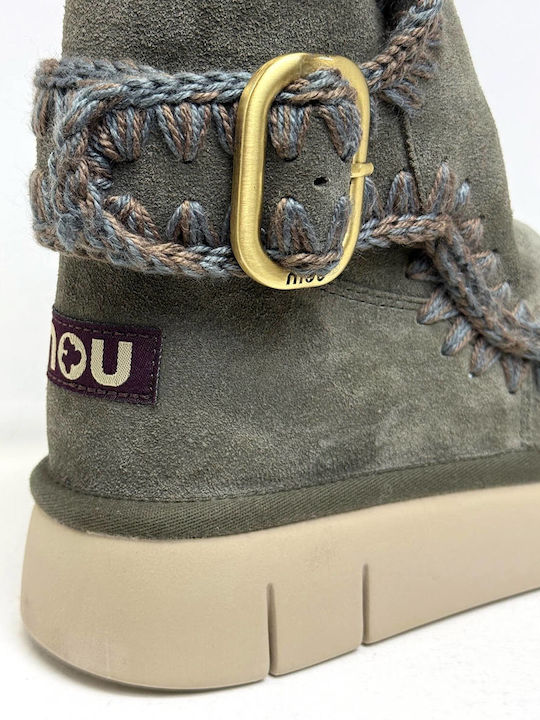 Stiefeletten Damen Grün