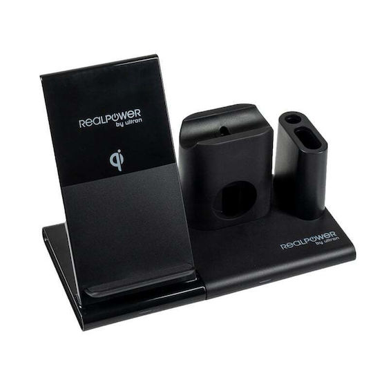 RealPower Ασύρματος Φορτιστής (Qi Pad) 10W Μαύρος (ChargeAIR Connect)