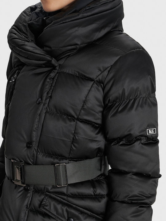 Damen Puffer Jacke für Winter Black