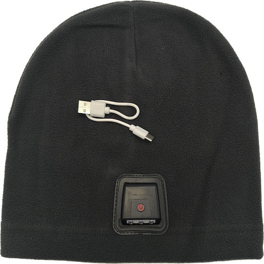 Beanie Unisex Fleece Σκούφος Πλεκτός σε Γκρι χρώμα