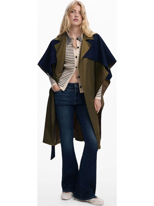 Blau Damen Poncho