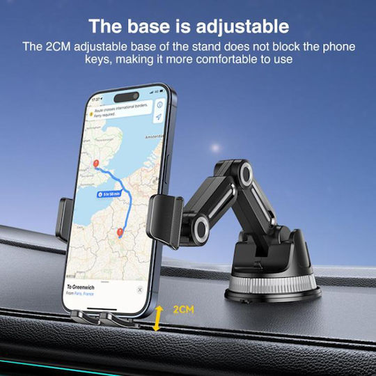 Yesido Car Mobile Mount with Adjustable Hooks Black