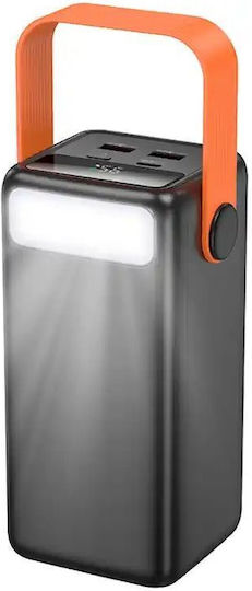Borofone BJ66A Power Bank 50000mAh 22.5W με 2 Θύρες USB-A και Θύρα USB-C Μαύρο