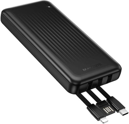 Borofone BJ79 Power Bank 10000mAh με Θύρα USB-A Μαύρο