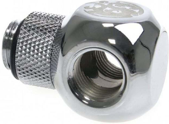 Bitspower Adapter T-Splitter G1/4 Inch Male to 2x G1/4 Inch Female Rotatable Glossy Silver