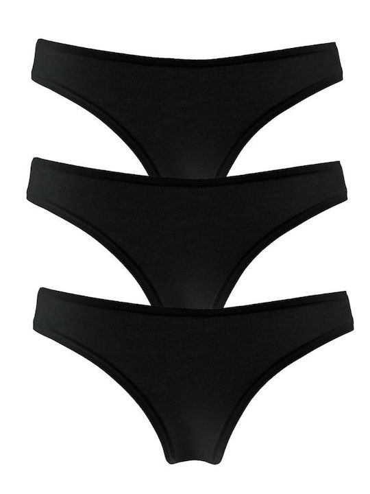 Damen Brasilien 3Pack Black