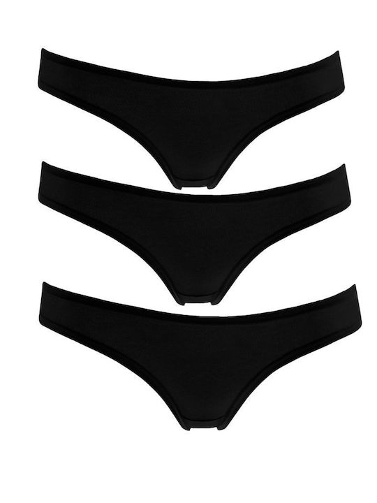 Damen Brasilien 3Pack Black