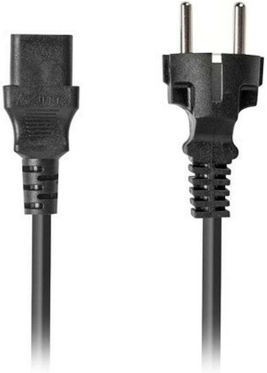 Lanberg Schuko - IEC C13 Cable 1.8m Μαύρο CA-C13C-14CC-0018-BK